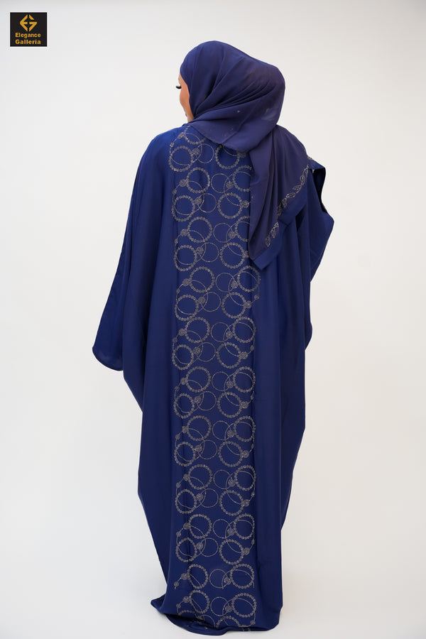Classic Luxury Farasha Butterfly  Abaya with Embellished Detailing