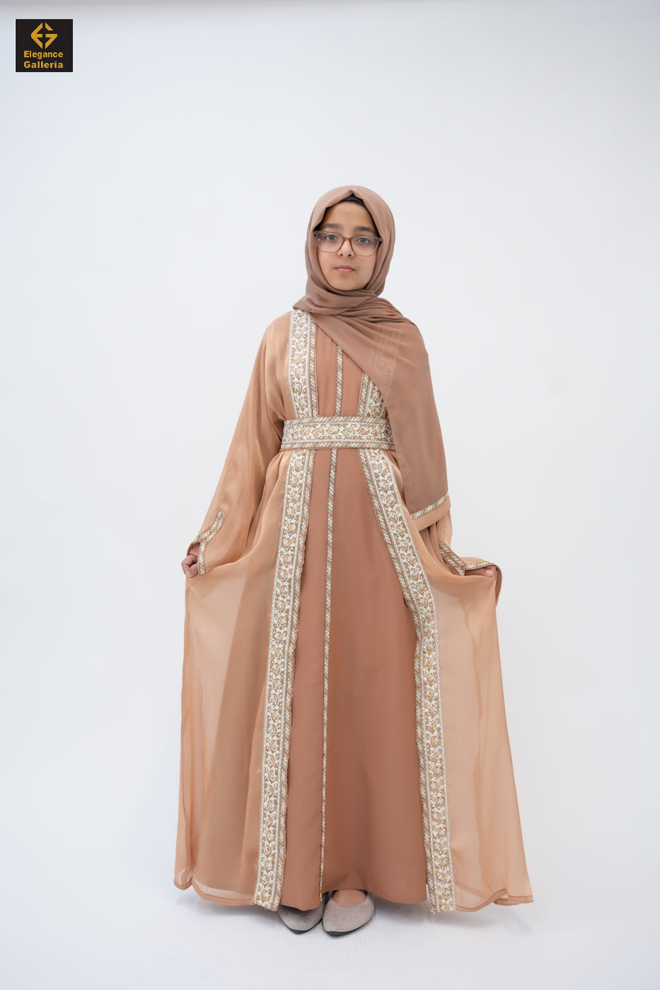 Zareen Mother-Daughter Elegant 4-Piece Abaya Set
