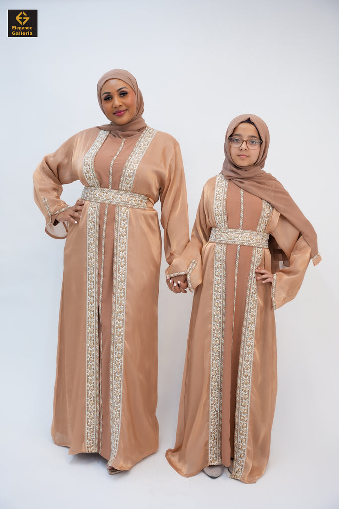 Ashirah Mother-Daughter Elegant 4-Piece Abaya Set
