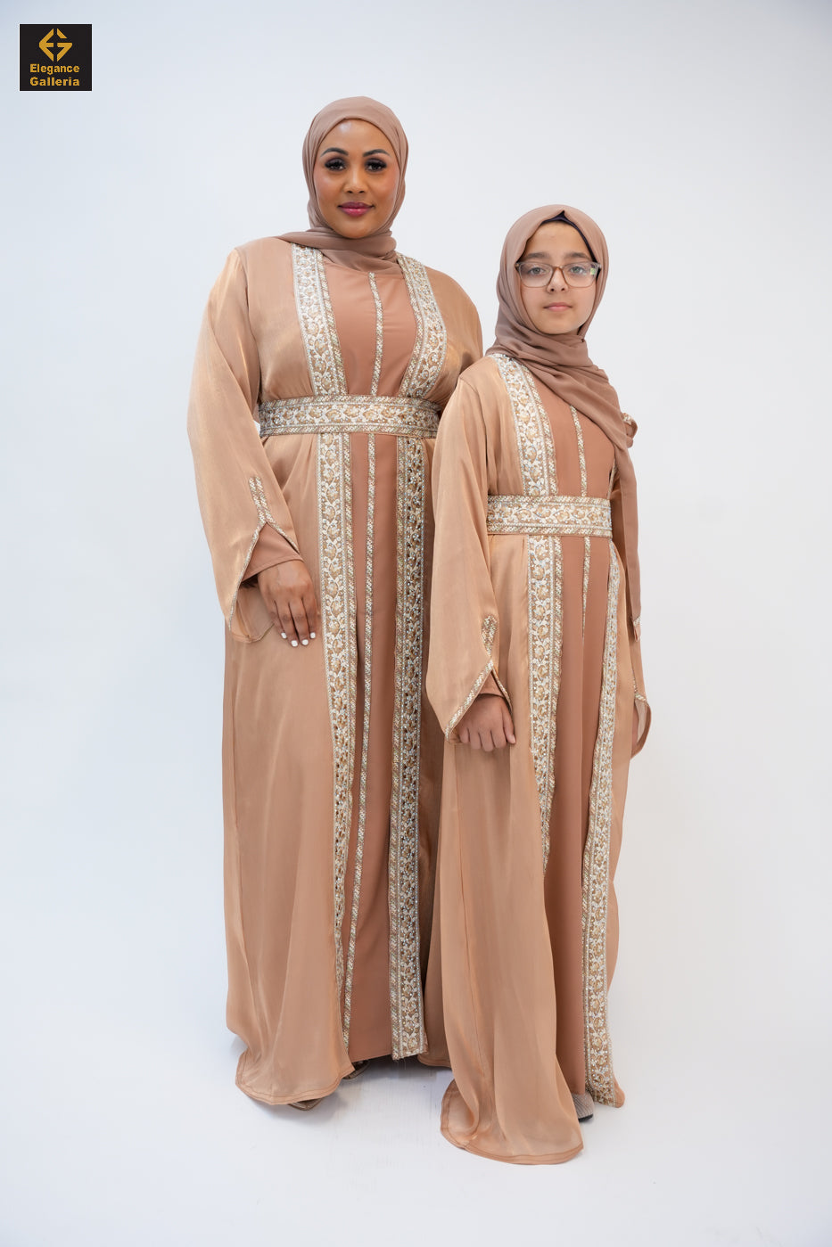 Zareen Mother-Daughter Elegant 4-Piece Abaya Set
