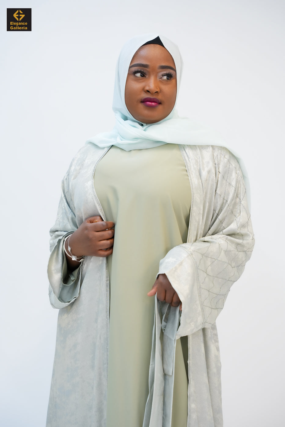 Hyran Mother Daughter 4-Piece Embellished Abaya Set