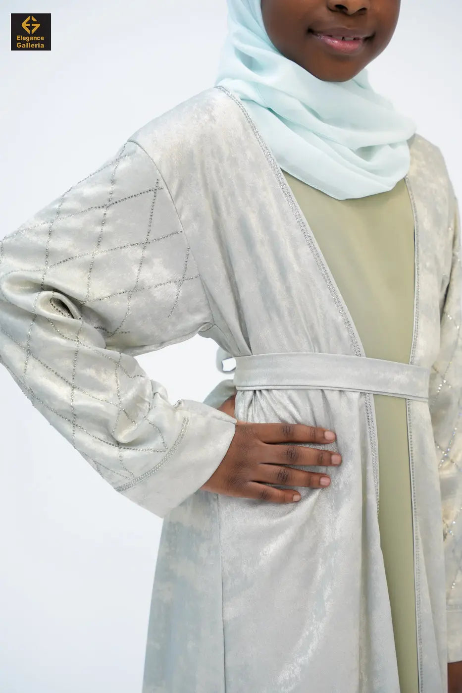 Hyran Mother Daughter 4-Piece Embellished Abaya Set