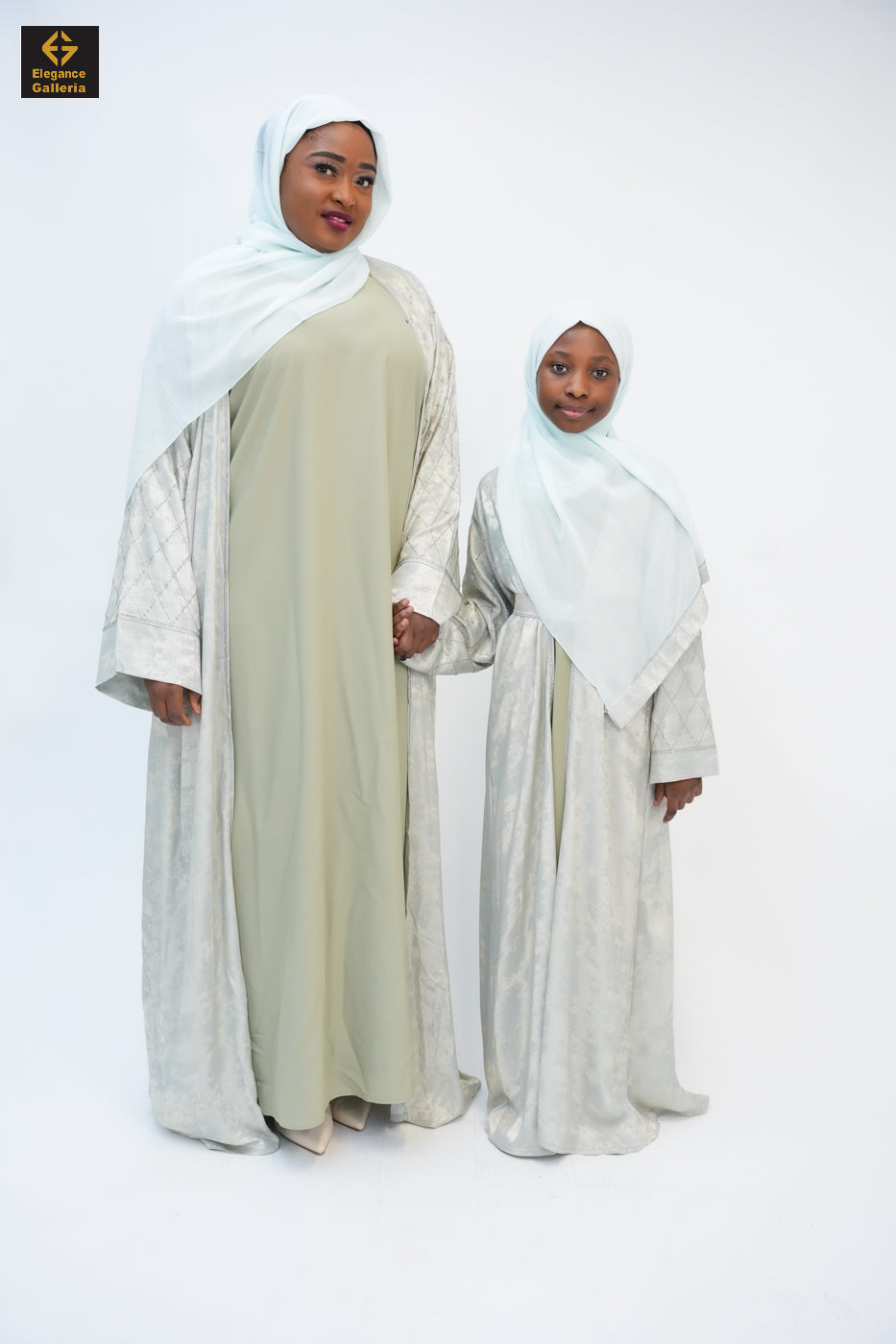 Hyran Mother Daughter 4-Piece Embellished Abaya Set