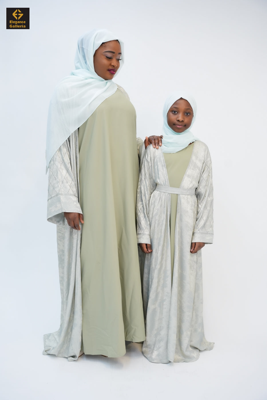Hyran Mother Daughter 4-Piece Embellished Abaya Set