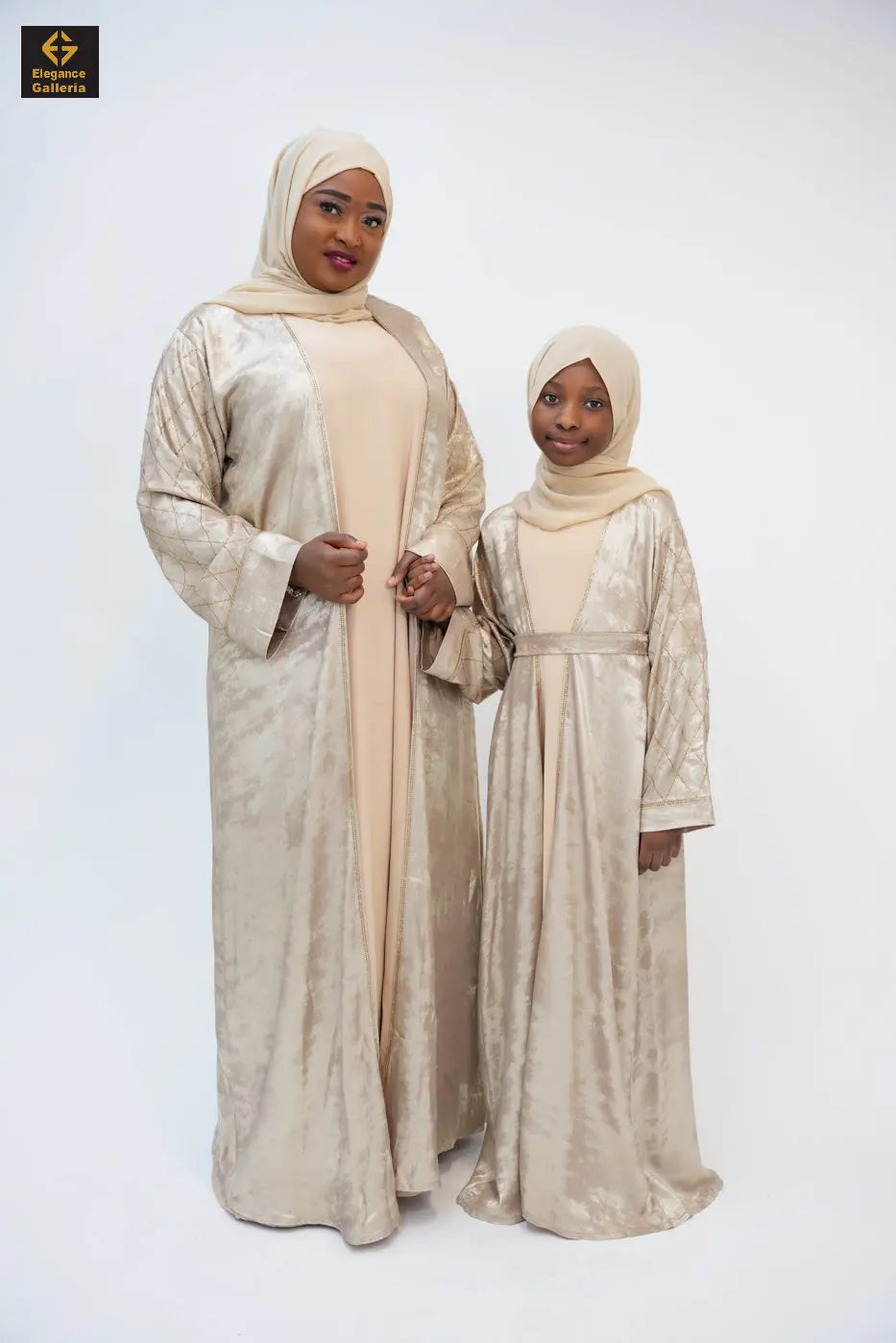 Hyran Mother Daughter 4-Piece Embellished Abaya Set