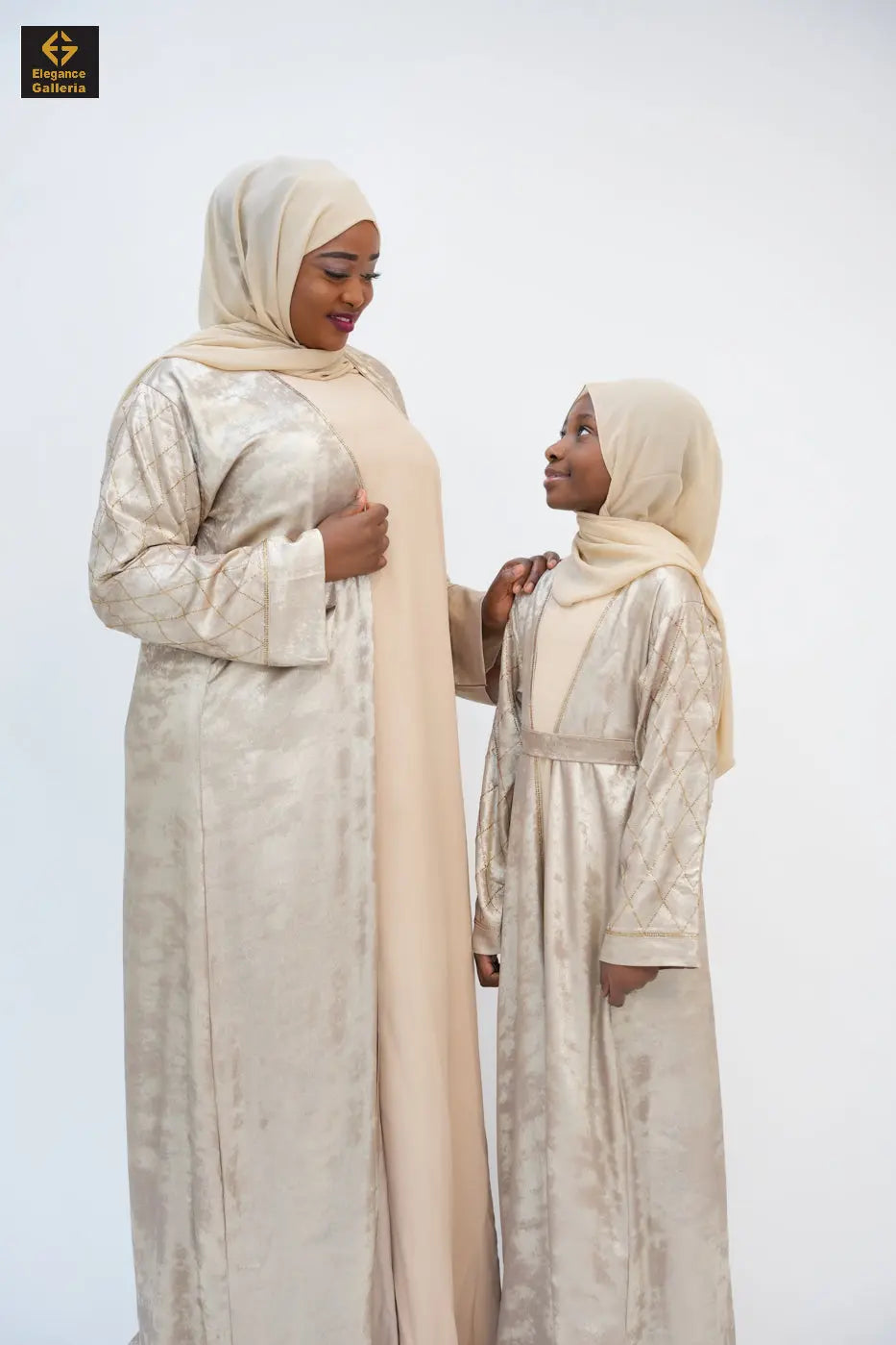 Hyran Mother Daughter 4-Piece Embellished Abaya Set