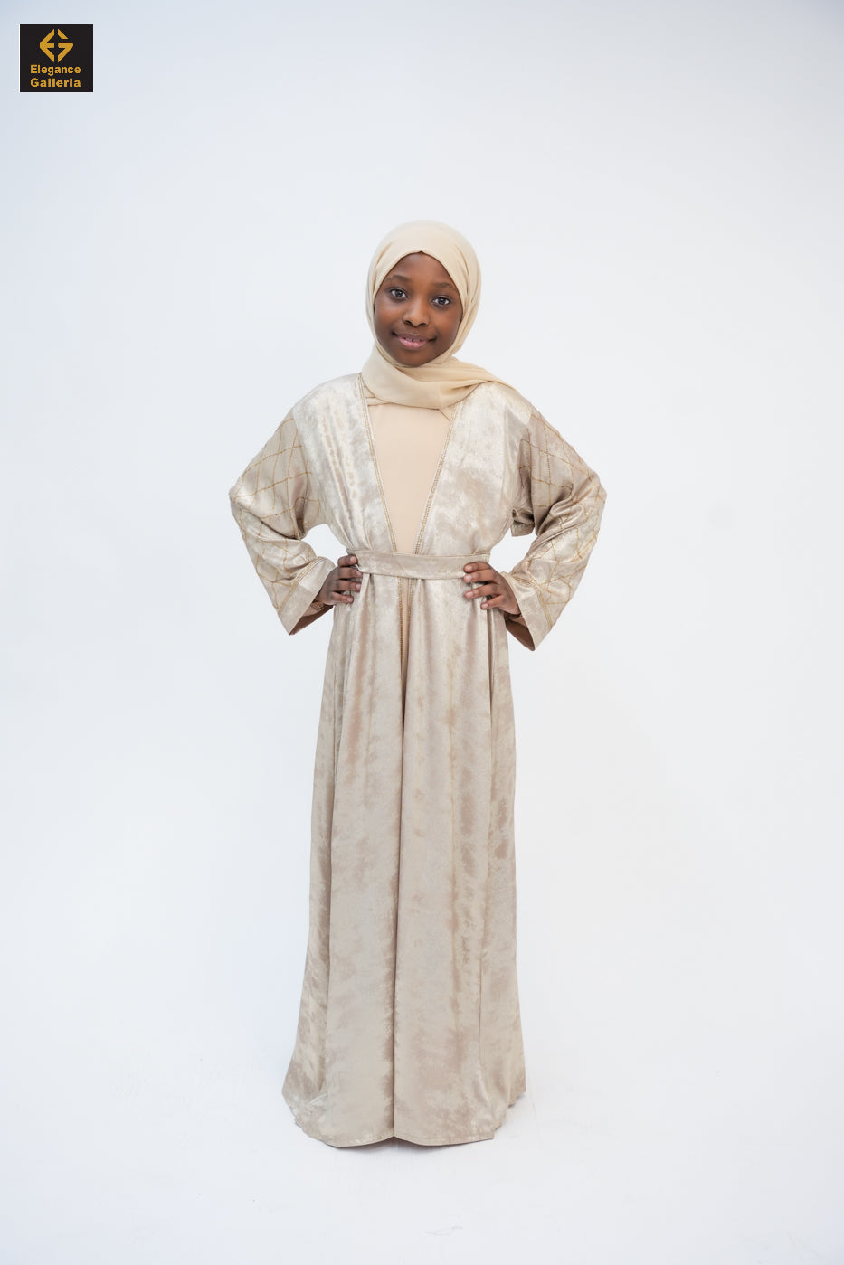 Hyran Mother Daughter 4-Piece Embellished Abaya Set