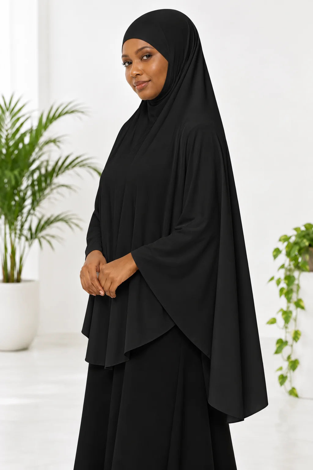 Sleeveless Prayer Hijab – Lightweight Full Coverage Khimar for Salah & Everyday Wear