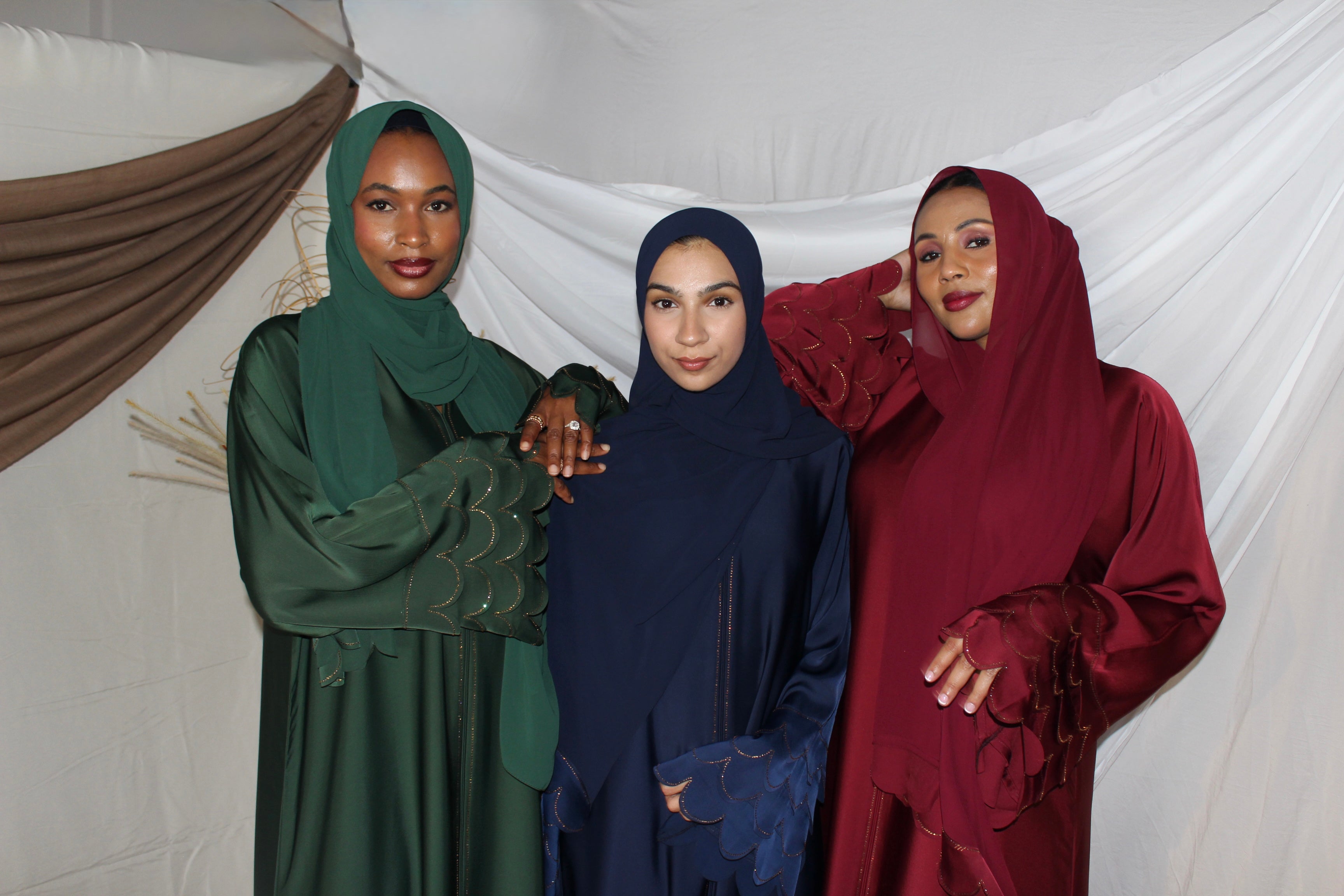 Ashwaq Abaya with Gold Stones