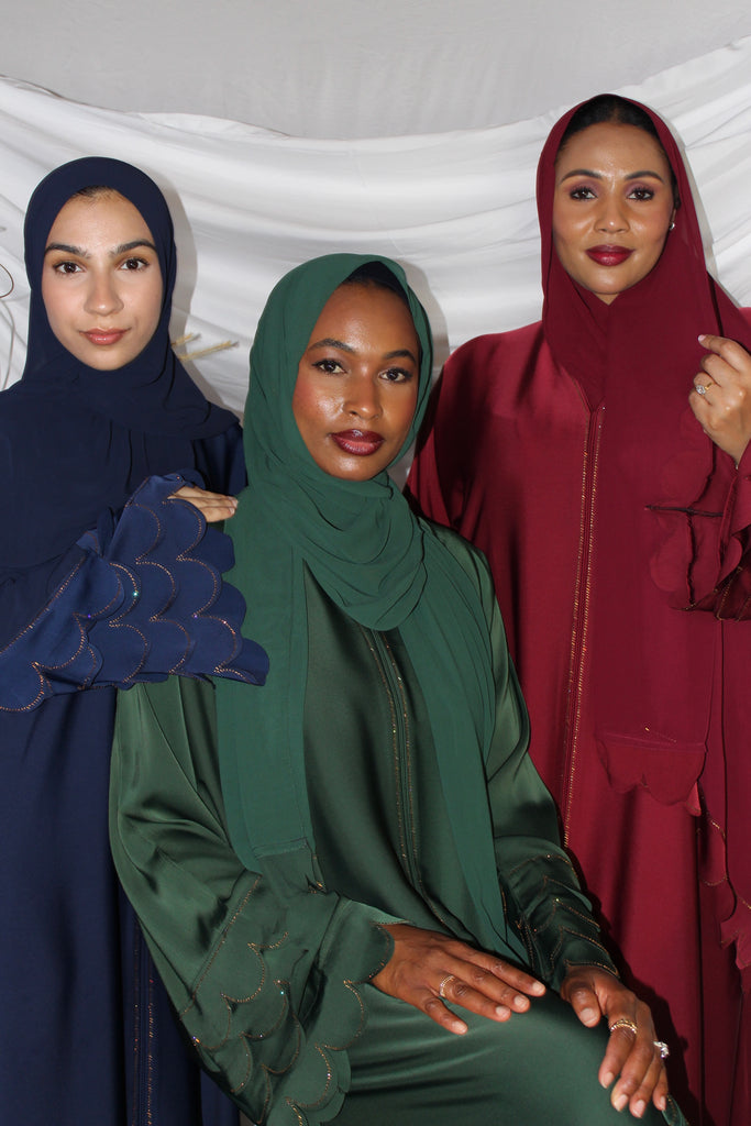 Ashwaq Abaya with Gold Stones