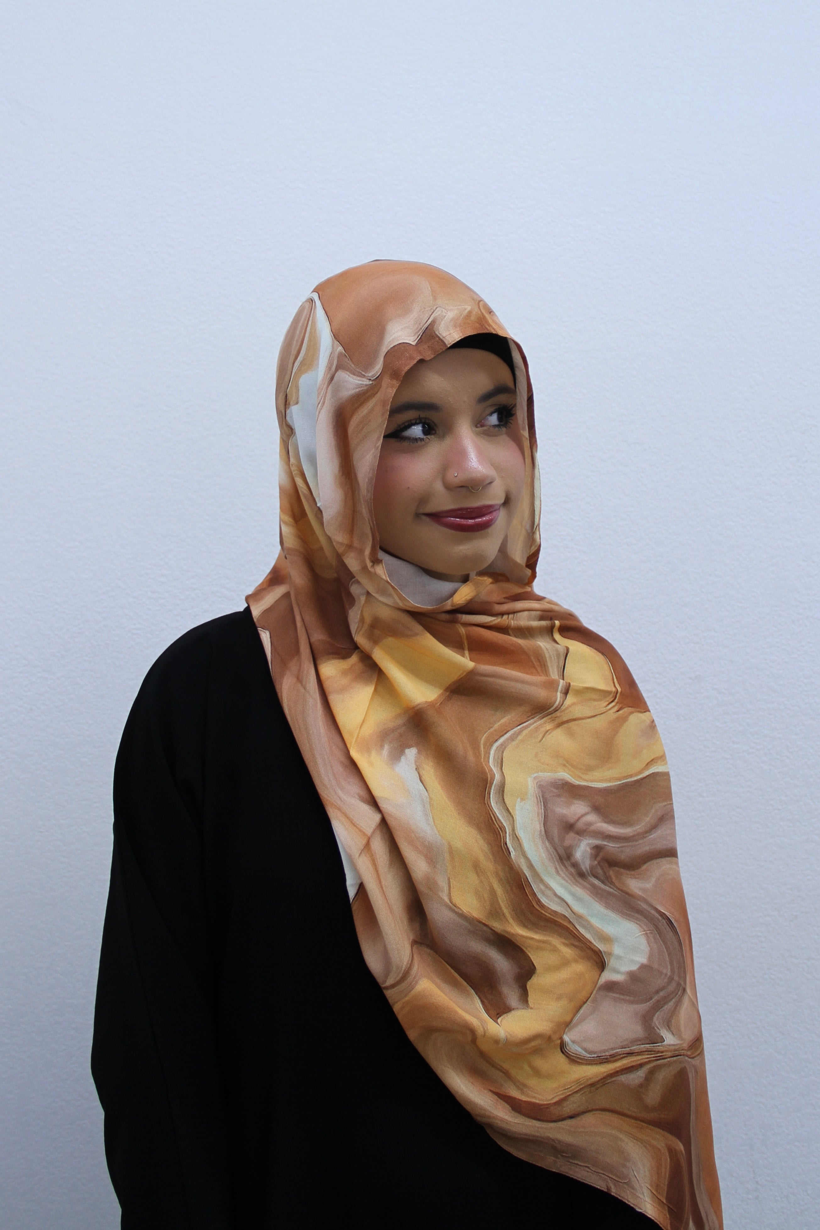 Golden Sand Marble Modal Hijab