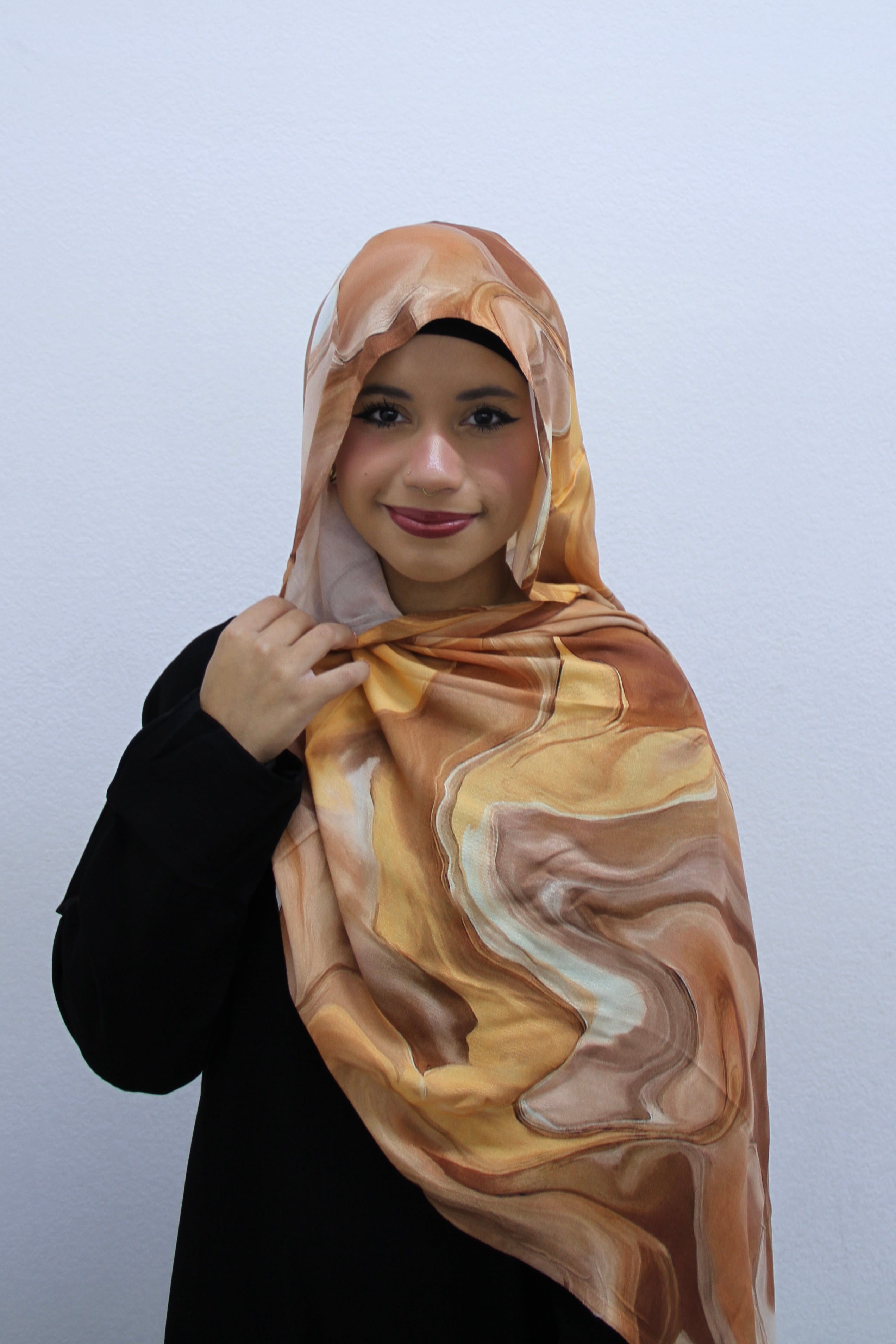 Golden Sand Marble Modal Hijab