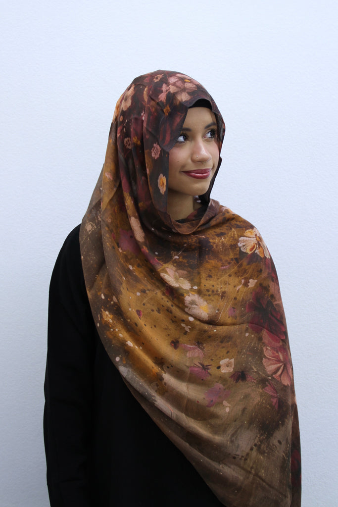 Autumn Copper Swirl Modal Hijabs