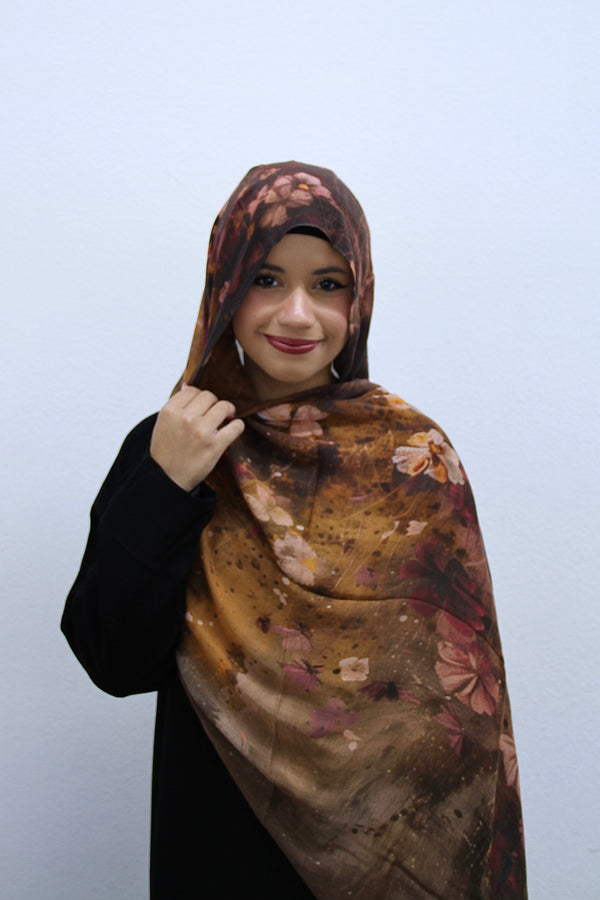 Autumn Copper Swirl Modal Hijabs