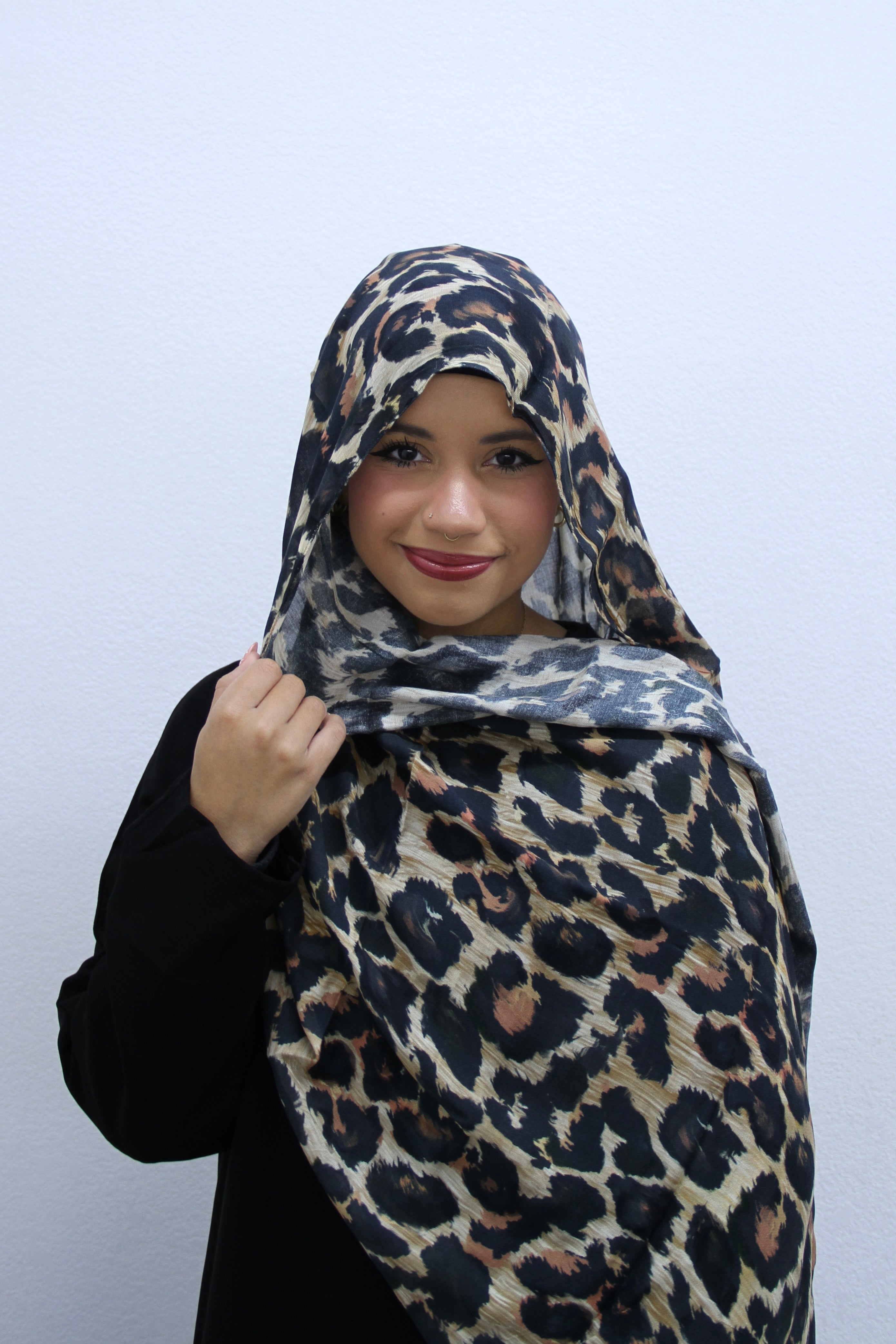 Cheetah print Modal Hijab