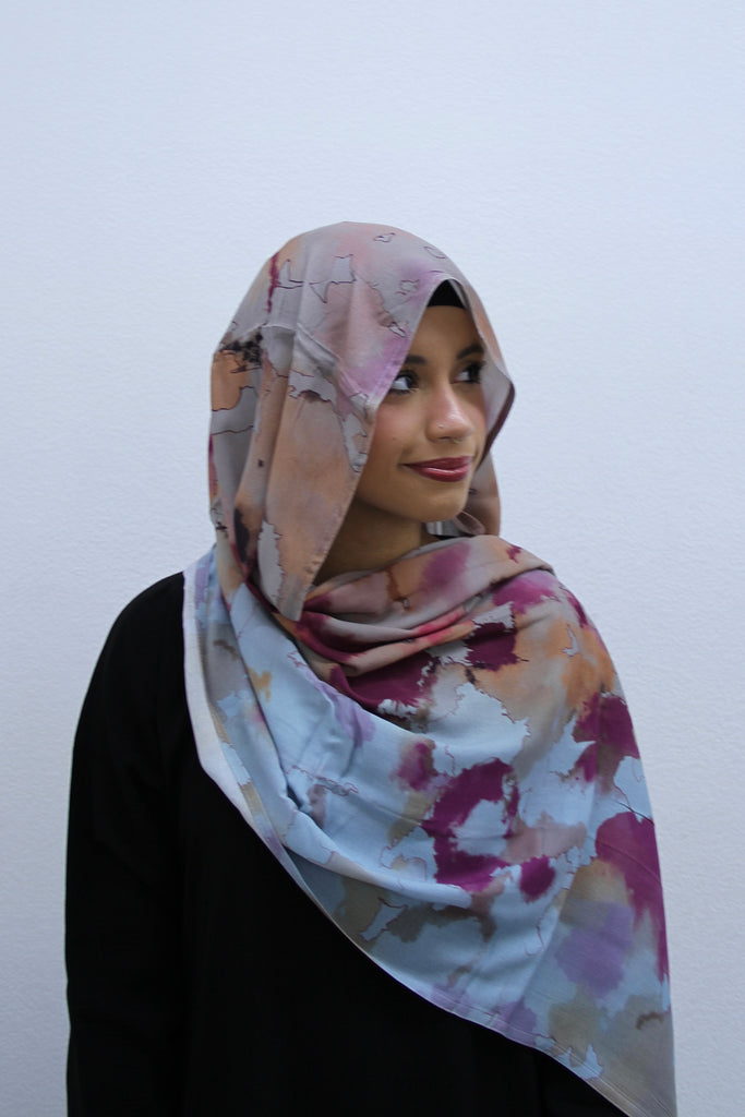 Rose Watercolor Modal Hijab