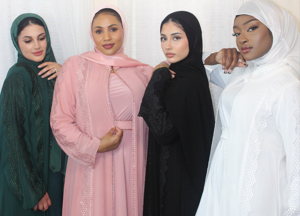 Kieran modest abaya coat with detailed embroidery
