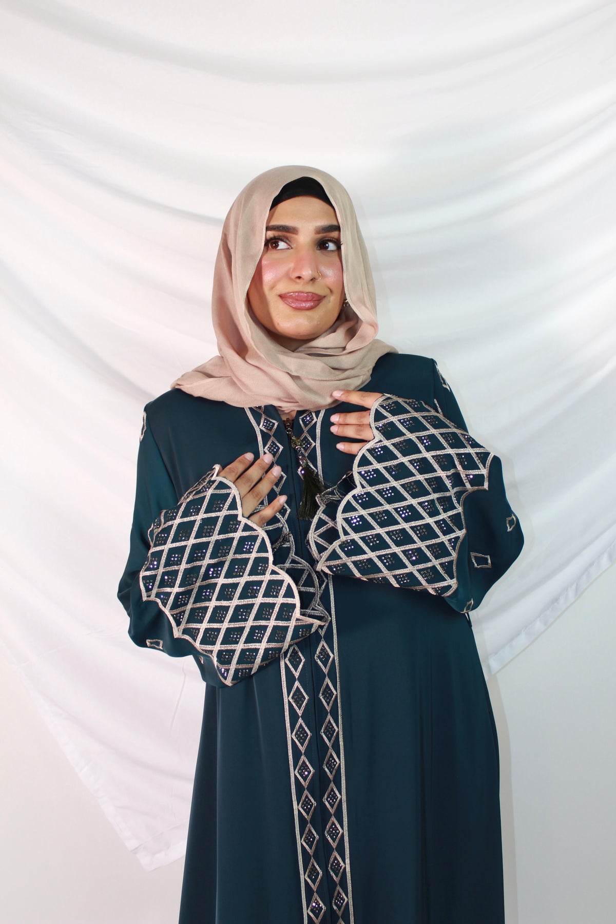 Flowing chiffon abaya suitable for everyday modest wear