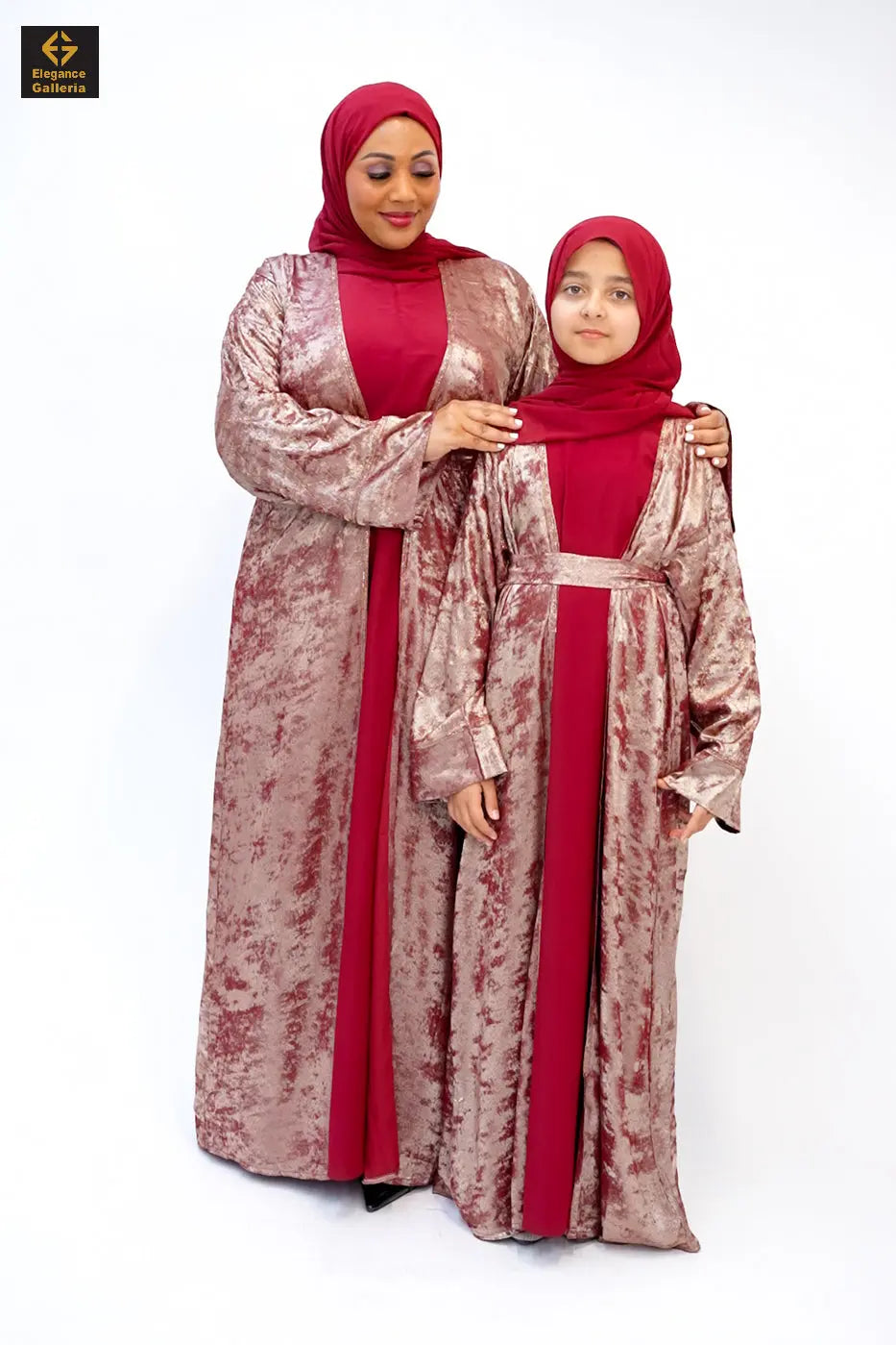 Hyran Mother Daughter 4-Piece Embellished Abaya Set