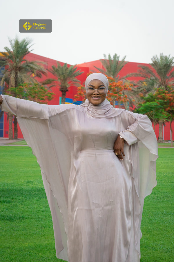 Graceful Organza Butterfly 2 piece Abaya