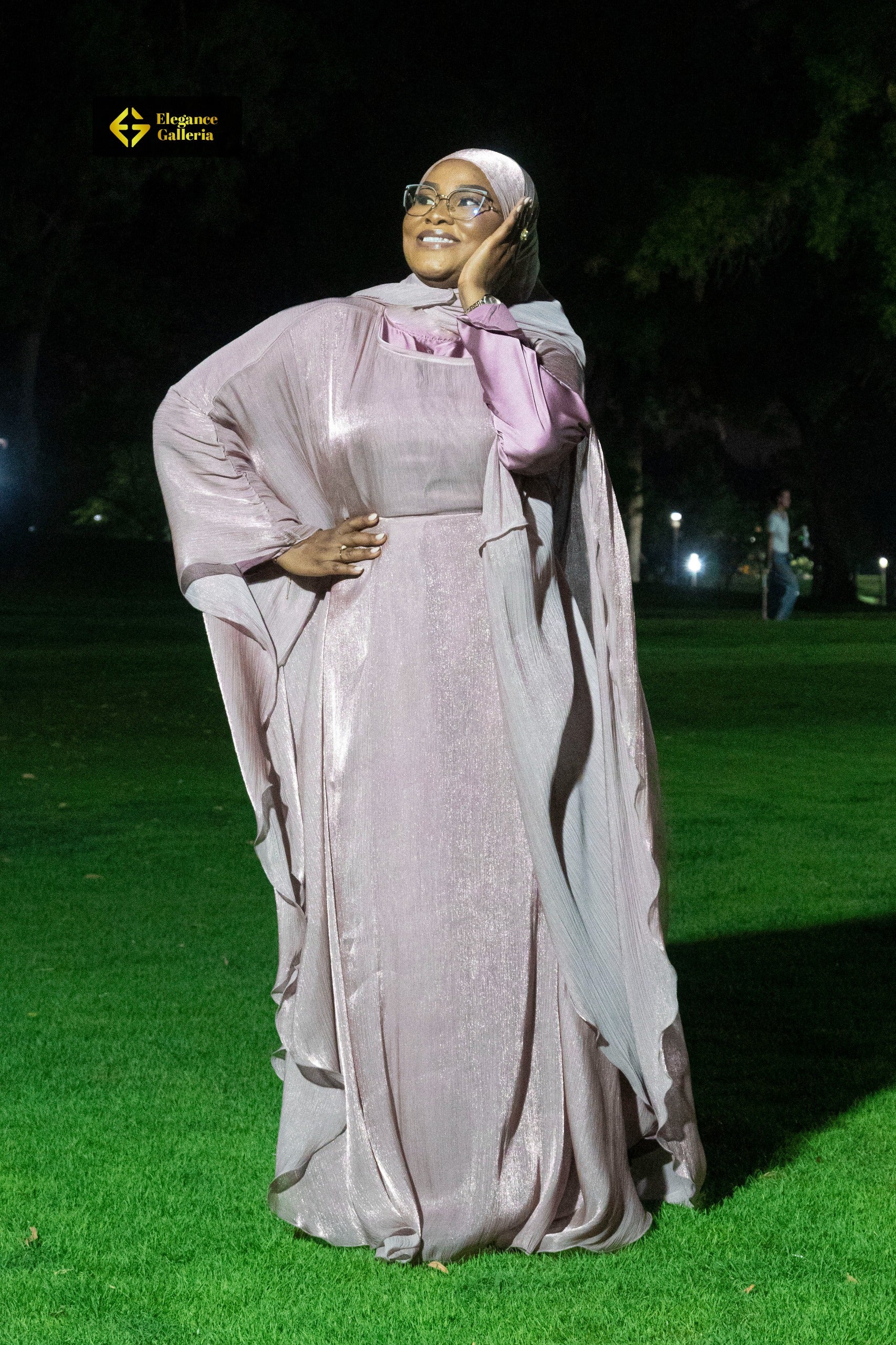 Graceful Organza Butterfly 2 piece Abaya