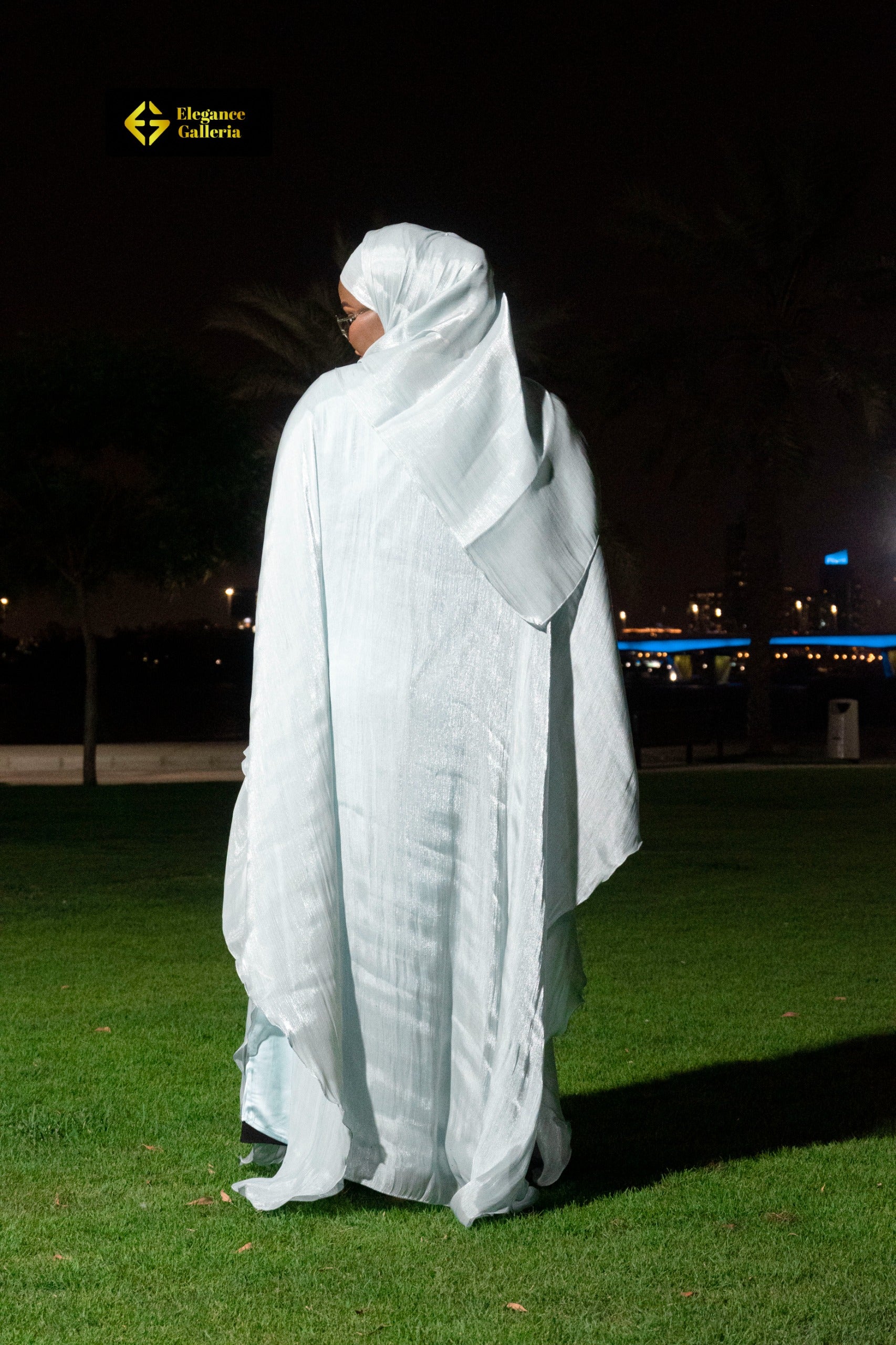 Graceful Organza Butterfly 2 piece Abaya