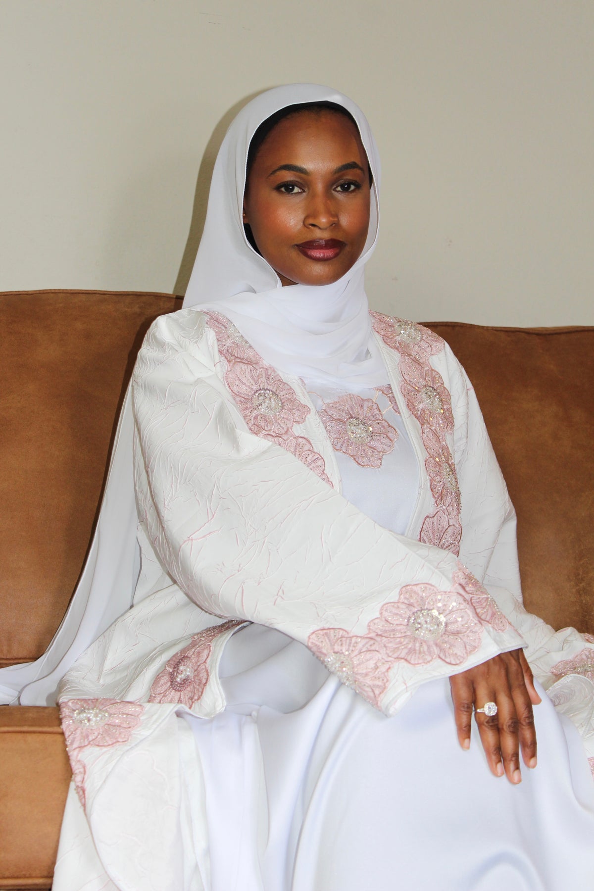 Rosa Luxury Tafta Jacquard Embroidered Kaftan Set