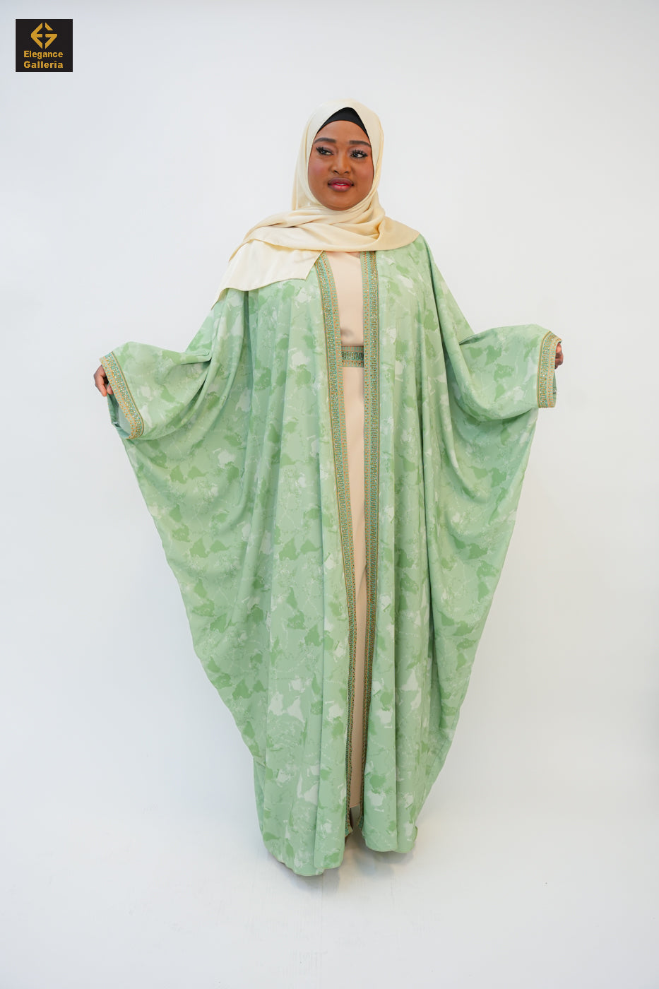 Subrah 2-piece abaya set with a flowing modest silhouette