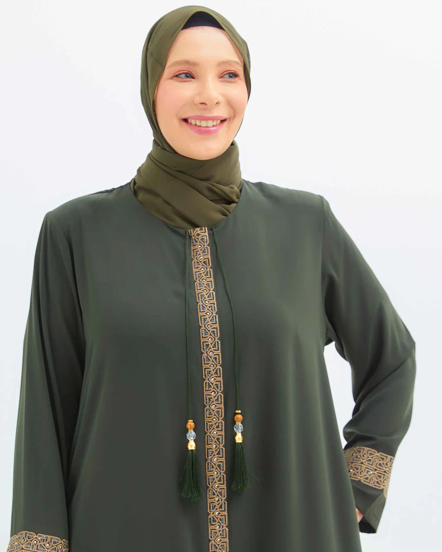 Zeenat Embroidered Details abaya 