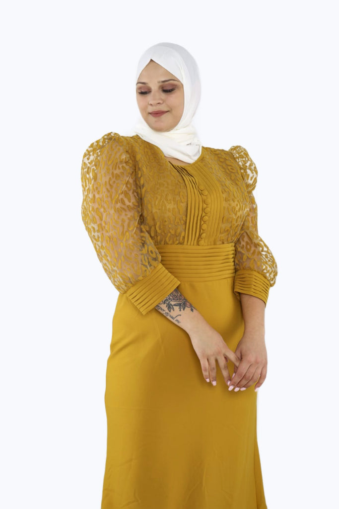 EG Pleated Flared Dress