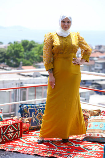 EG Pleated Flared Dress